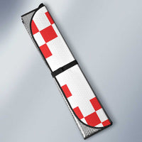 Custom Croatia National Heritage Auto Sun Shade Red and White Checkerboard Design - Wonder Print Shop