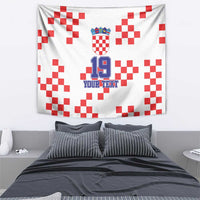 Custom Croatia National Heritage Tapestry Red and White Checkerboard Design - Wonder Print Shop