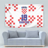 Custom Croatia National Heritage Tapestry Red and White Checkerboard Design - Wonder Print Shop