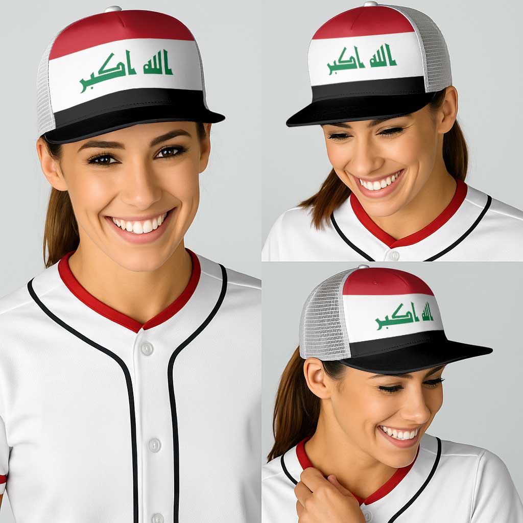 Iraq Baseball Net Cap National Flag Colors - Wonder Print Shop