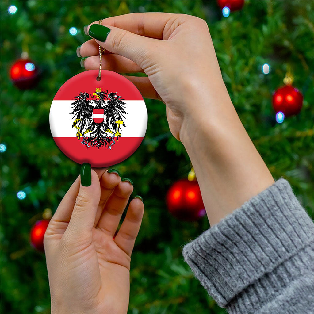 Austria Ceramic Ornament Flag Color Inspiration