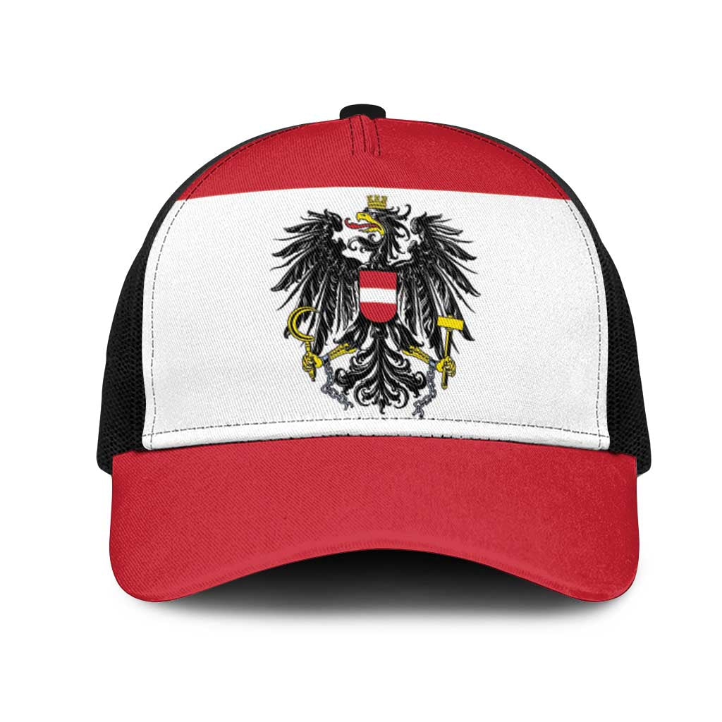 Austria Mesh Trucker Cap National Flag Colors - Wonder Print Shop