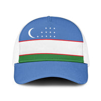 Uzbekistan Baseball Net Cap National Flag Colors - Wonder Print Shop