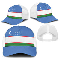 Uzbekistan Baseball Net Cap National Flag Colors - Wonder Print Shop
