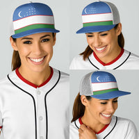 Uzbekistan Baseball Net Cap National Flag Colors - Wonder Print Shop