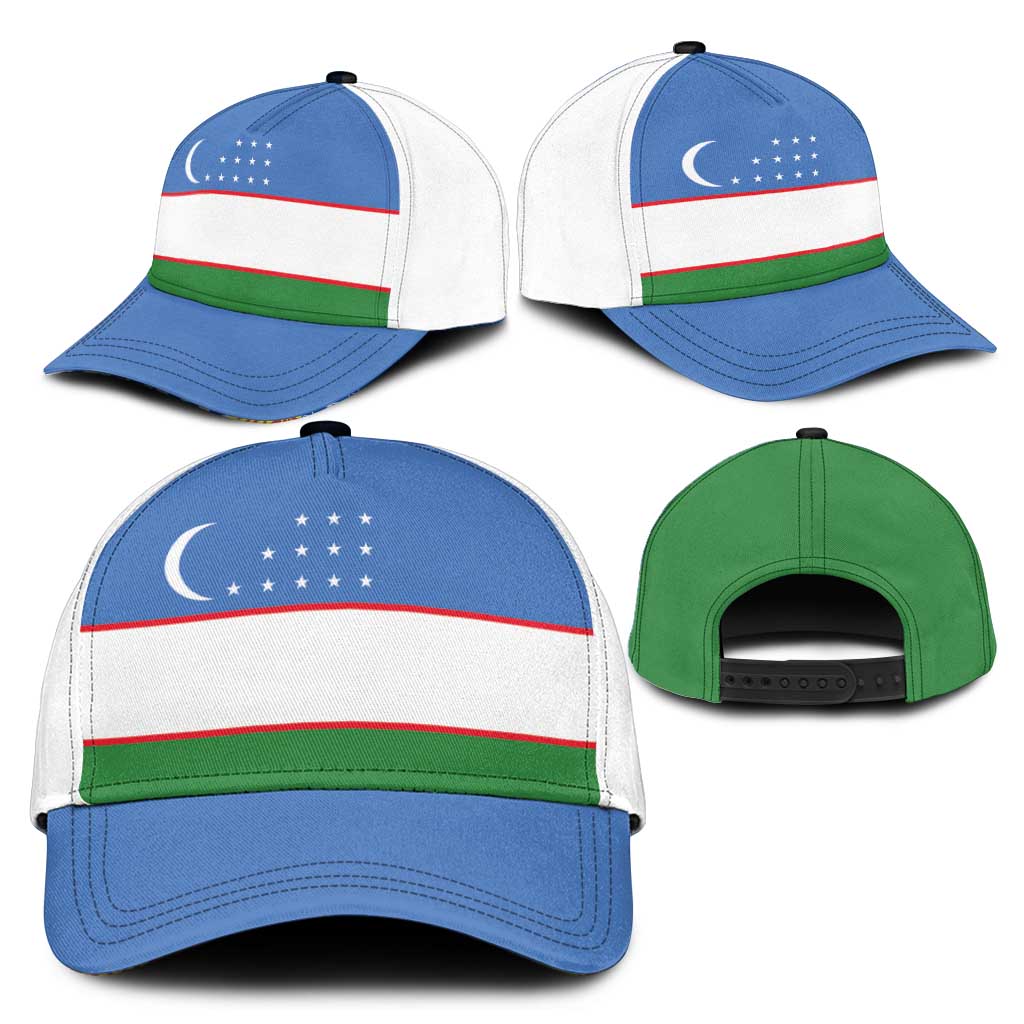 Uzbekistan Classic Cap National Flag Colors - Wonder Print Shop