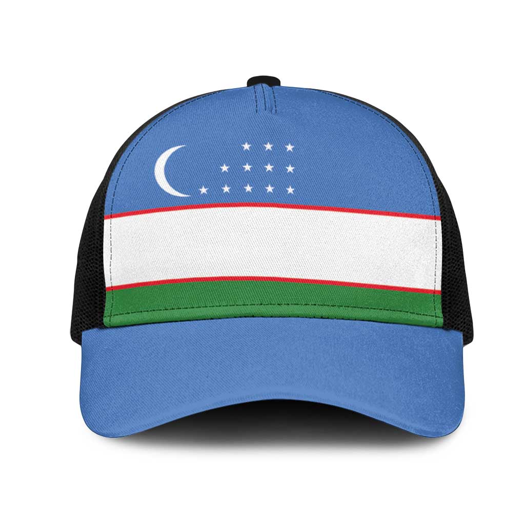 Uzbekistan Mesh Trucker Cap National Flag Colors - Wonder Print Shop