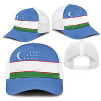 Uzbekistan Mesh Trucker Cap National Flag Colors - Wonder Print Shop