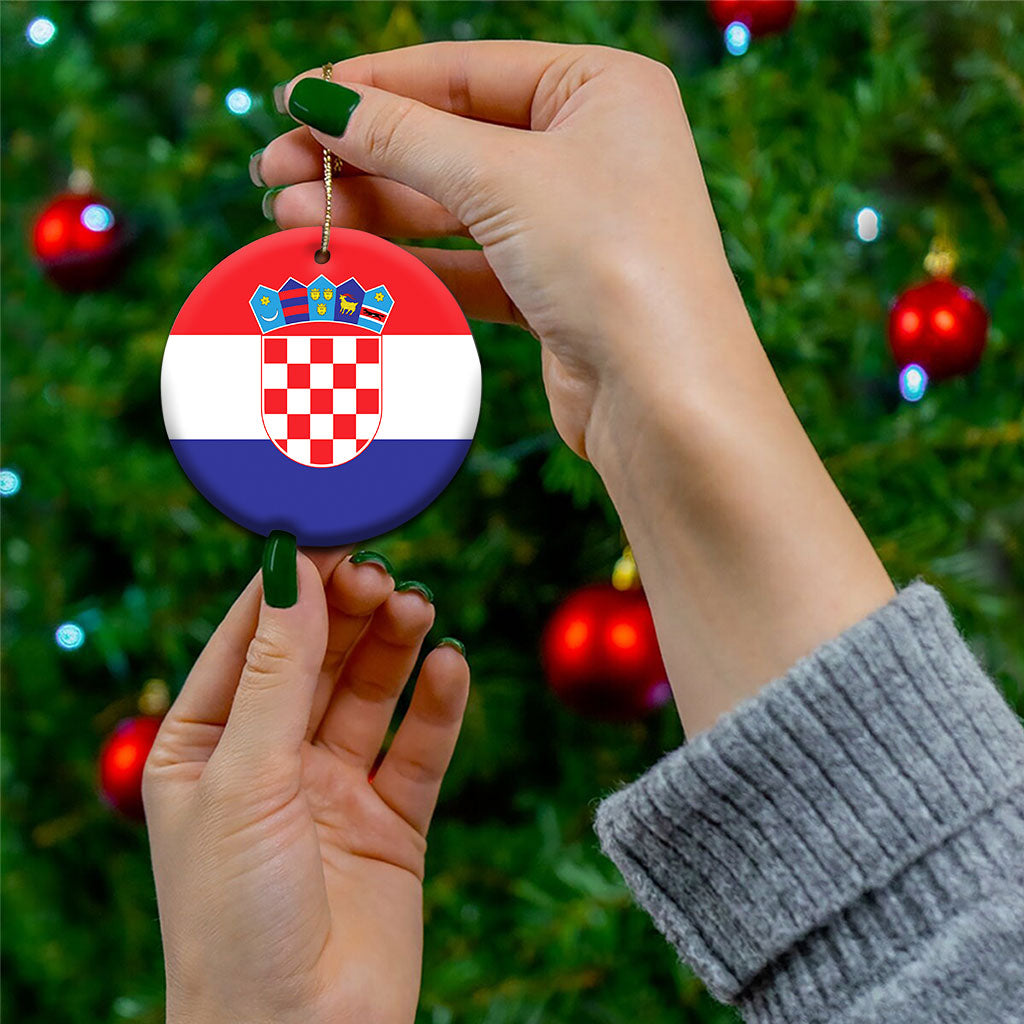 Croatia Ceramic Ornament Flag Color Inspiration