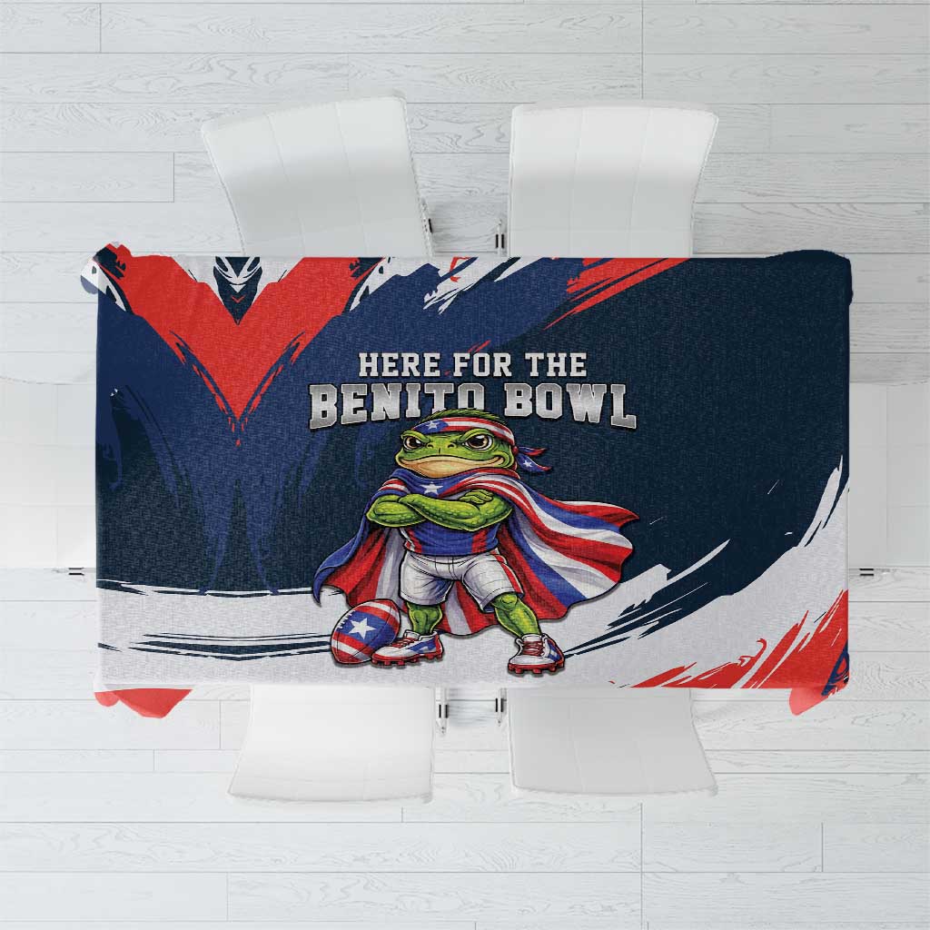 Benito Bowl Puerto Rican Football Tablecloth Coquí Frog Puerto Rican