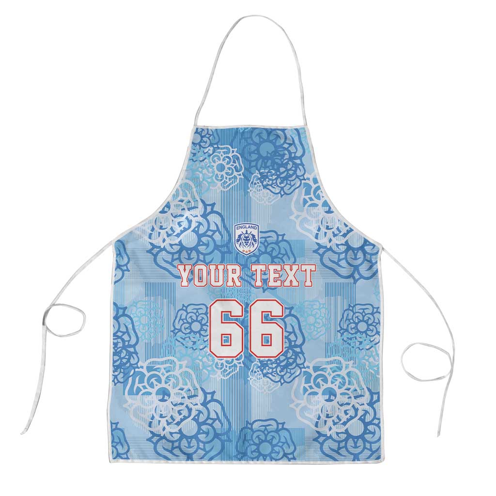 Custom World Football 2026 England Apron Three Lions and Tudor Rose Pattern