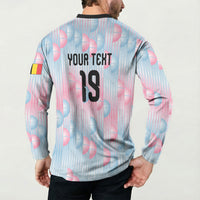 Custom World Football 2026 Belgium Button Sweatshirt Belgian The Red Devils Champions