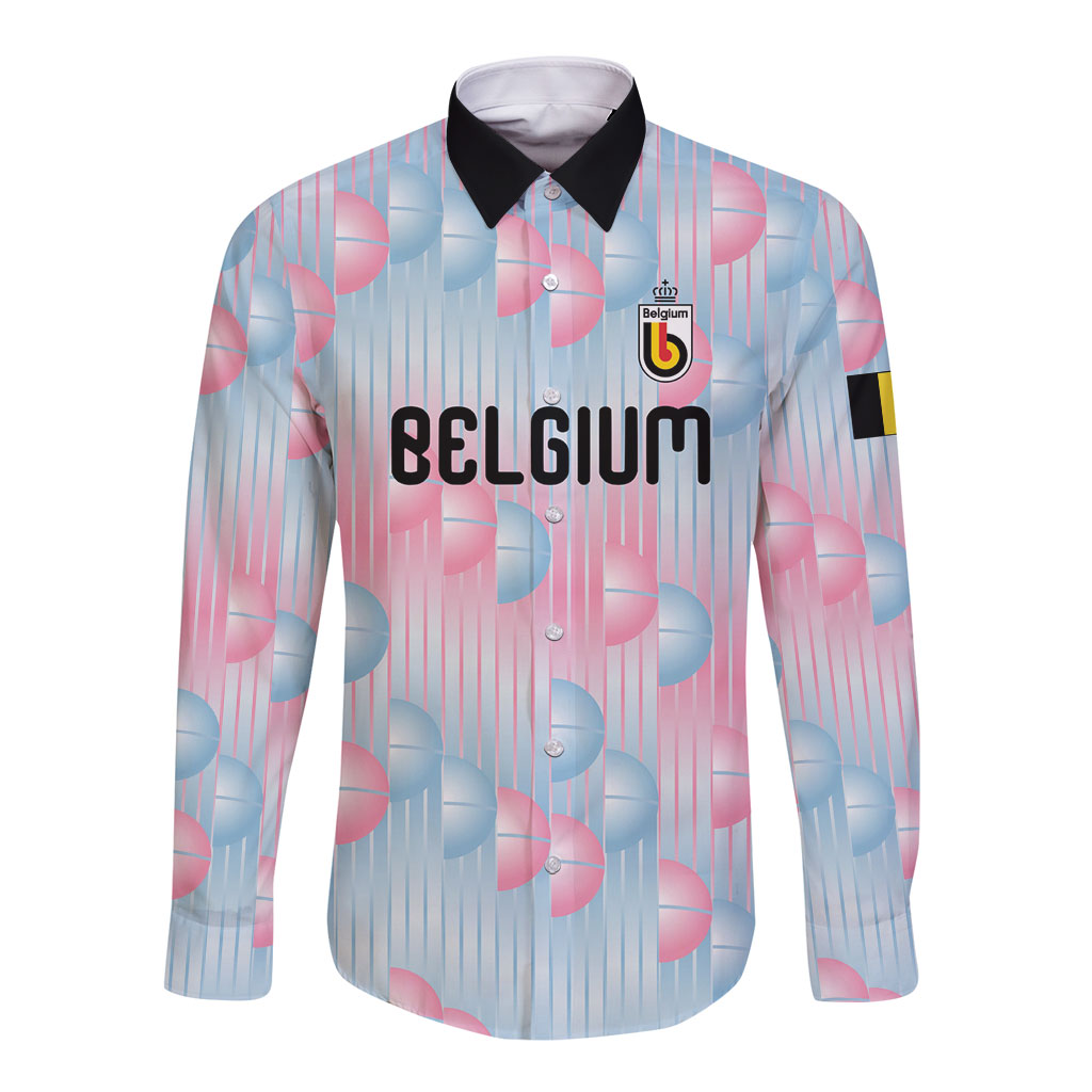 Custom World Football 2026 Belgium Long Sleeve Button Shirt Belgian The Red Devils Champions