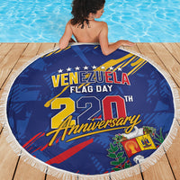 Venezuela Flag Day Beach Blanket 220th Anniversary Heritage Pride