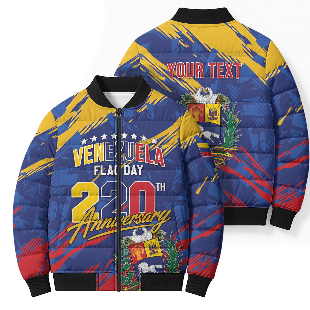 Personalized Venezuela Flag Day Bomber Puffer Jacket 220th Anniversary Heritage Pride