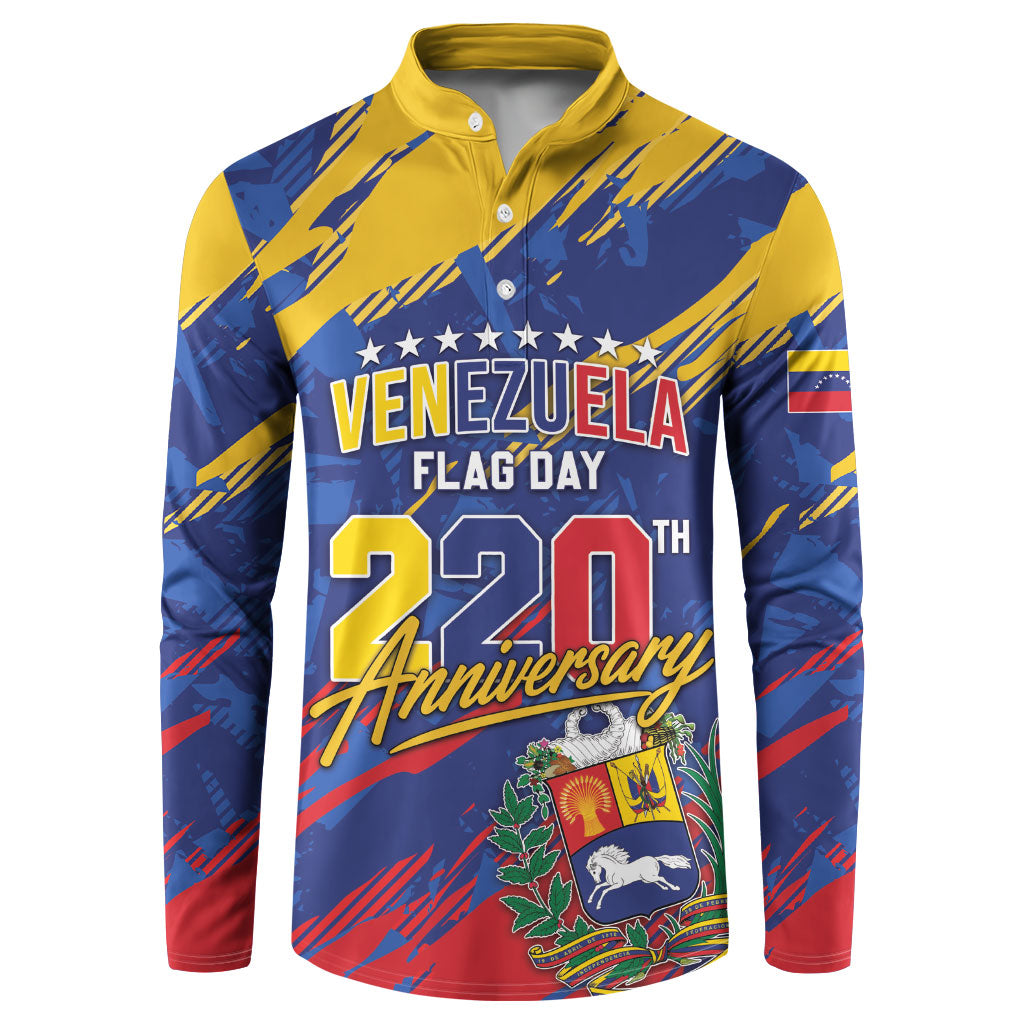 Personalized Venezuela Flag Day Button Sweatshirt 220th Anniversary Heritage Pride