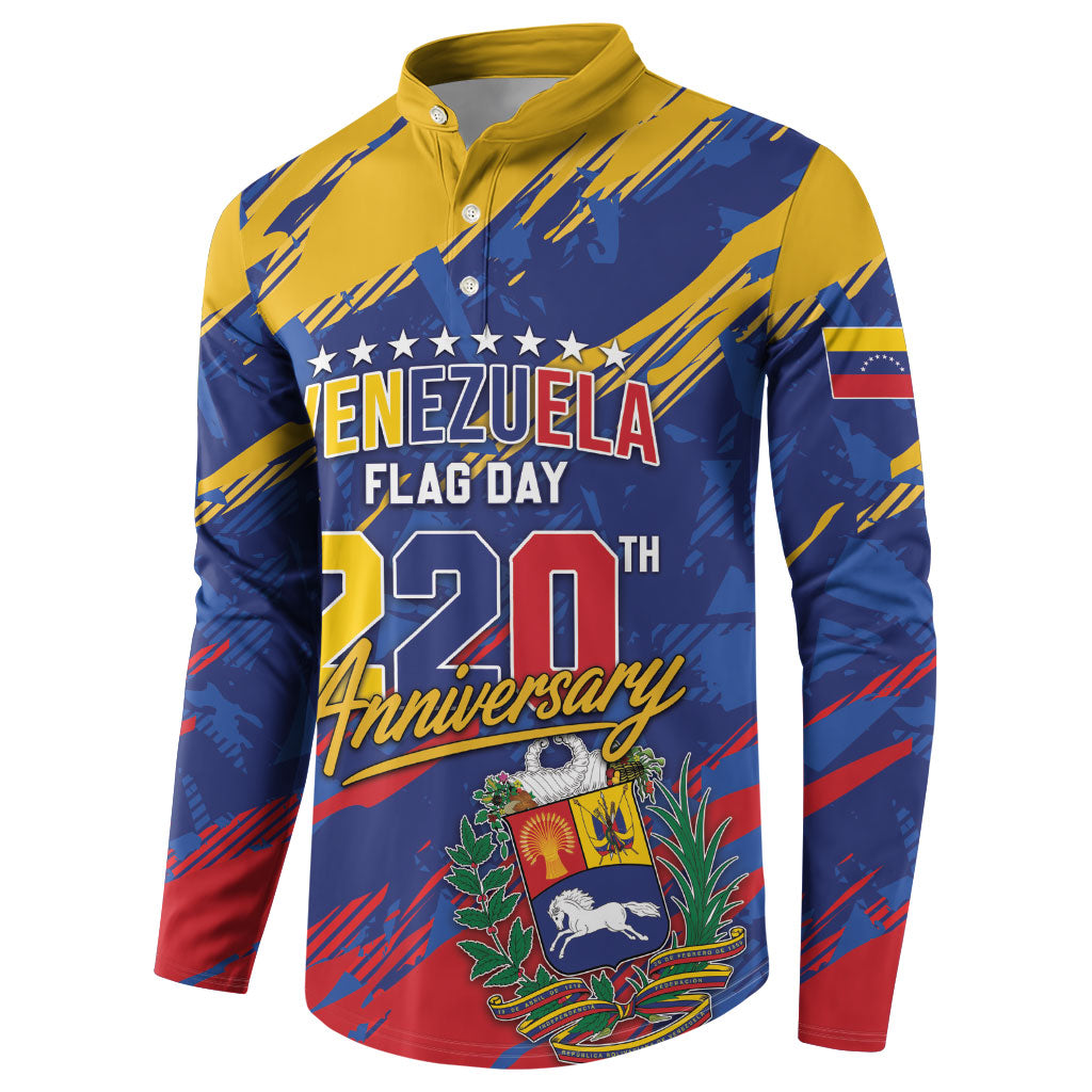 Personalized Venezuela Flag Day Button Sweatshirt 220th Anniversary Heritage Pride