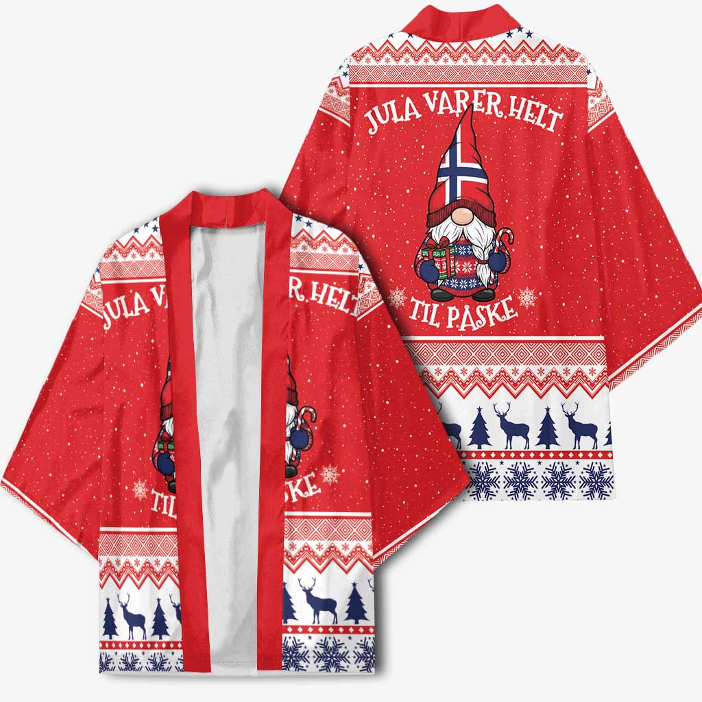 Norway Christmas Kimono Lovely Nordic Gnome - Wonder Print Shop