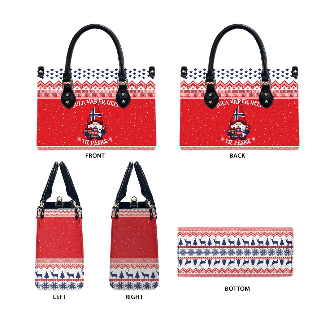 Red tote bag shown from multiple angles: front, back, left, right, and bottom