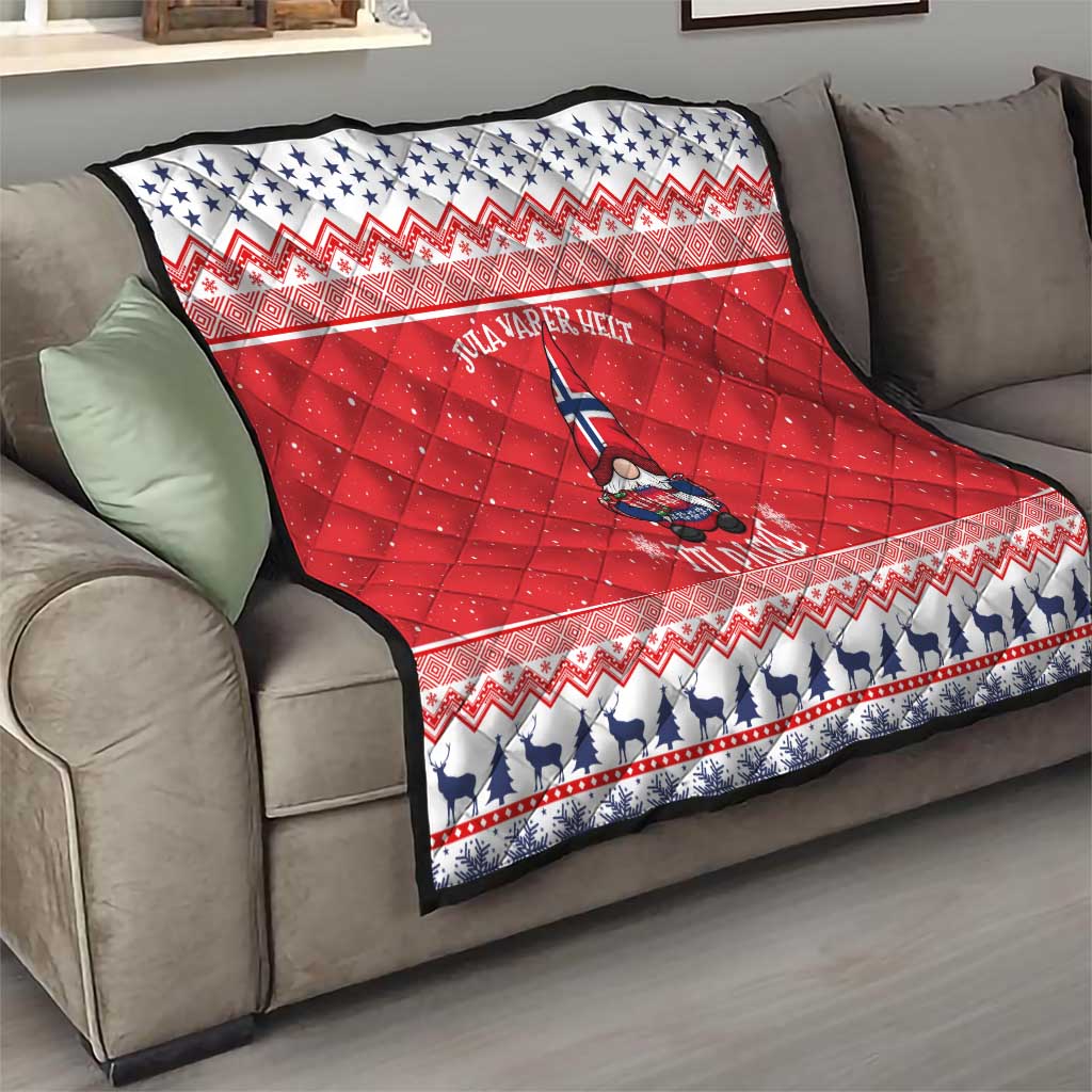 Norway Christmas Quilt Lovely Nordic Gnome - Wonder Print Shop
