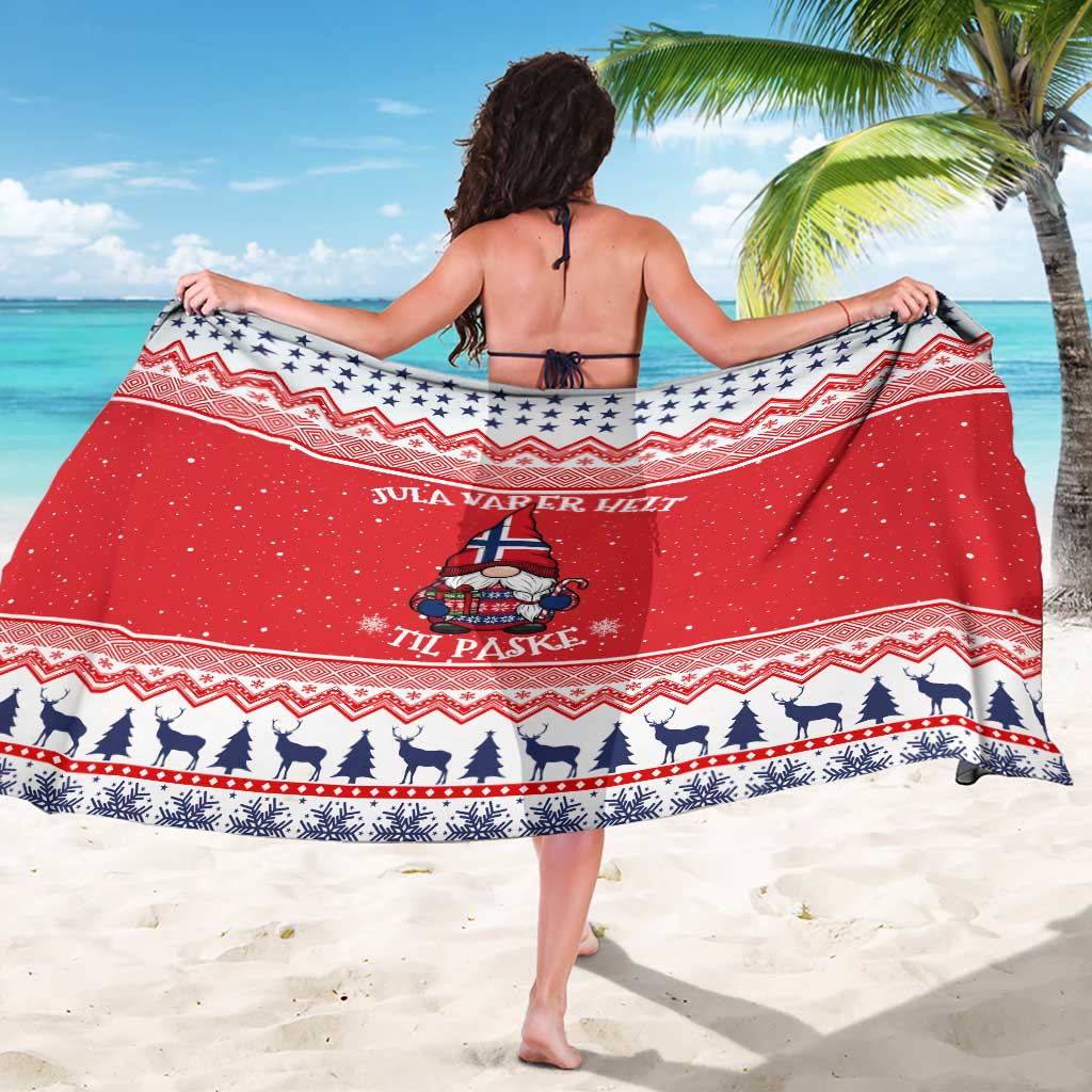 Norway Christmas Sarong Lovely Nordic Gnome - Wonder Print Shop