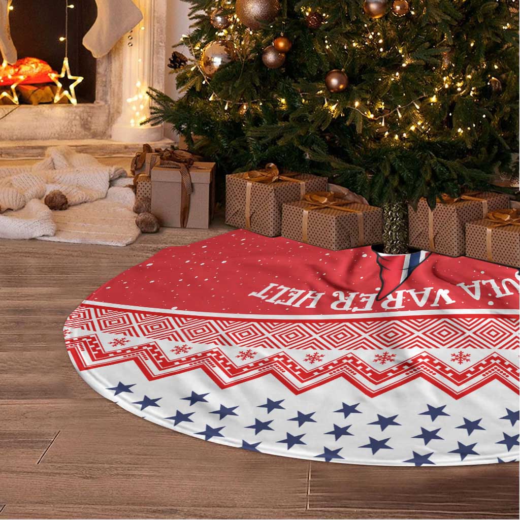 Norway Christmas Tree Skirt Lovely Nordic Gnome - Wonder Print Shop