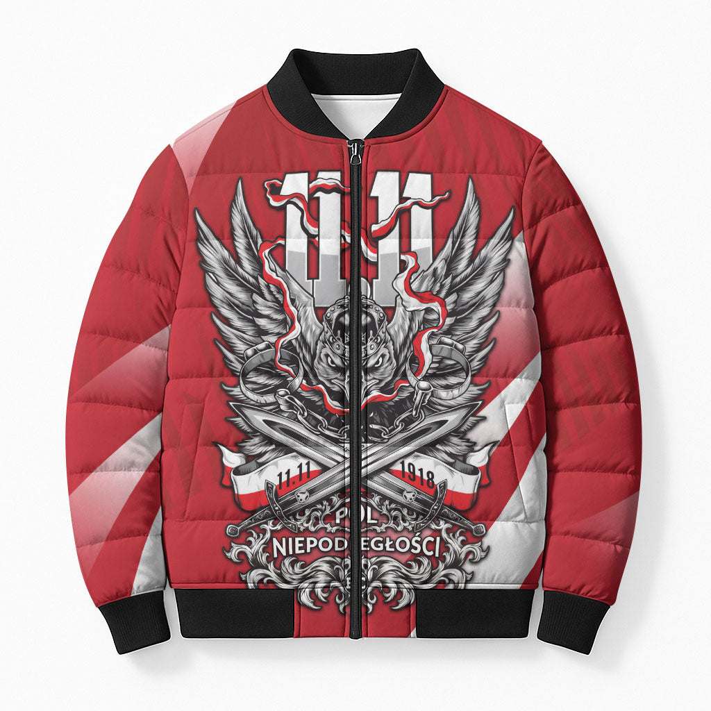 Poland Independence Day Bomber Puffer Jacket Polska Niepodleglosci White Eagle