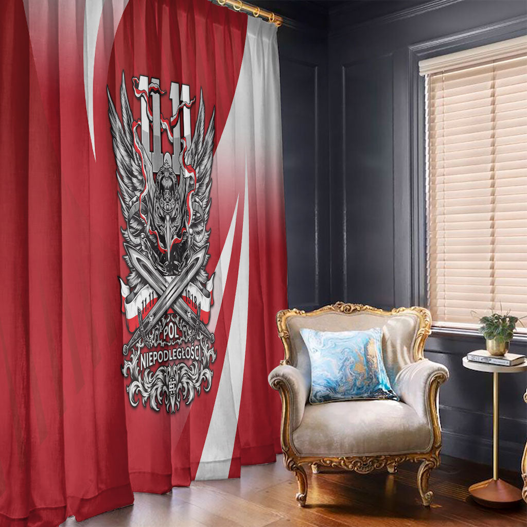 Poland Independence Day Window Curtain Polska Niepodleglosci White Eagle