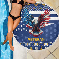 US Navy 250th Anniversary Veteran Beach Blanket - Wonder Print Shop