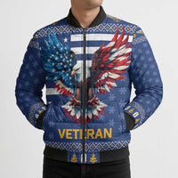 US Navy 250th Anniversary Veteran Bomber Puffer Jacket - Wonder Print Shop