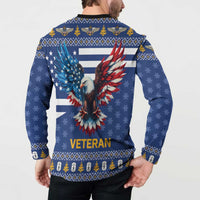 US Navy 250th Anniversary Veteran Button Sweatshirt - Wonder Print Shop