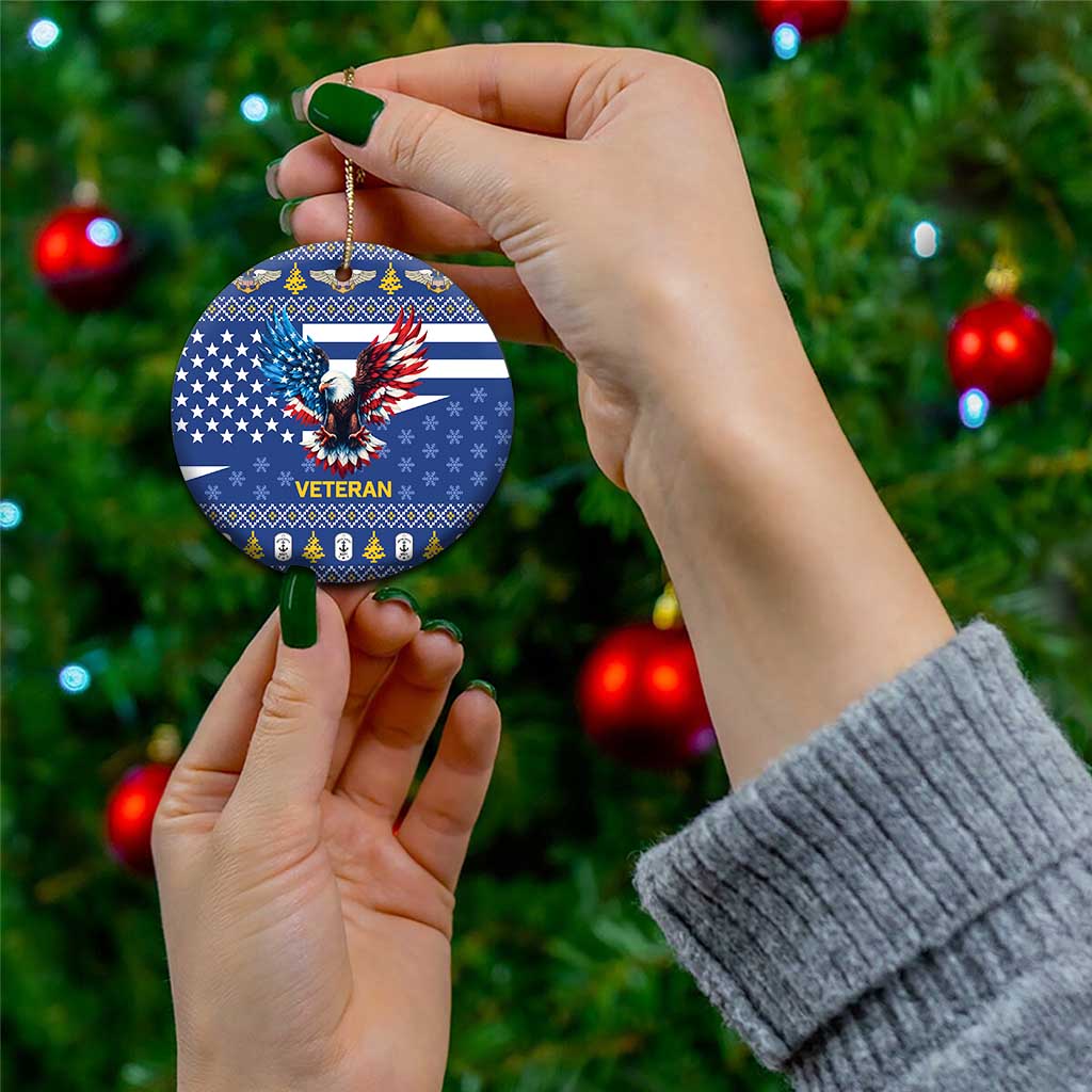 US Navy 250th Anniversary Veteran Ceramic Ornament - Wonder Print Shop