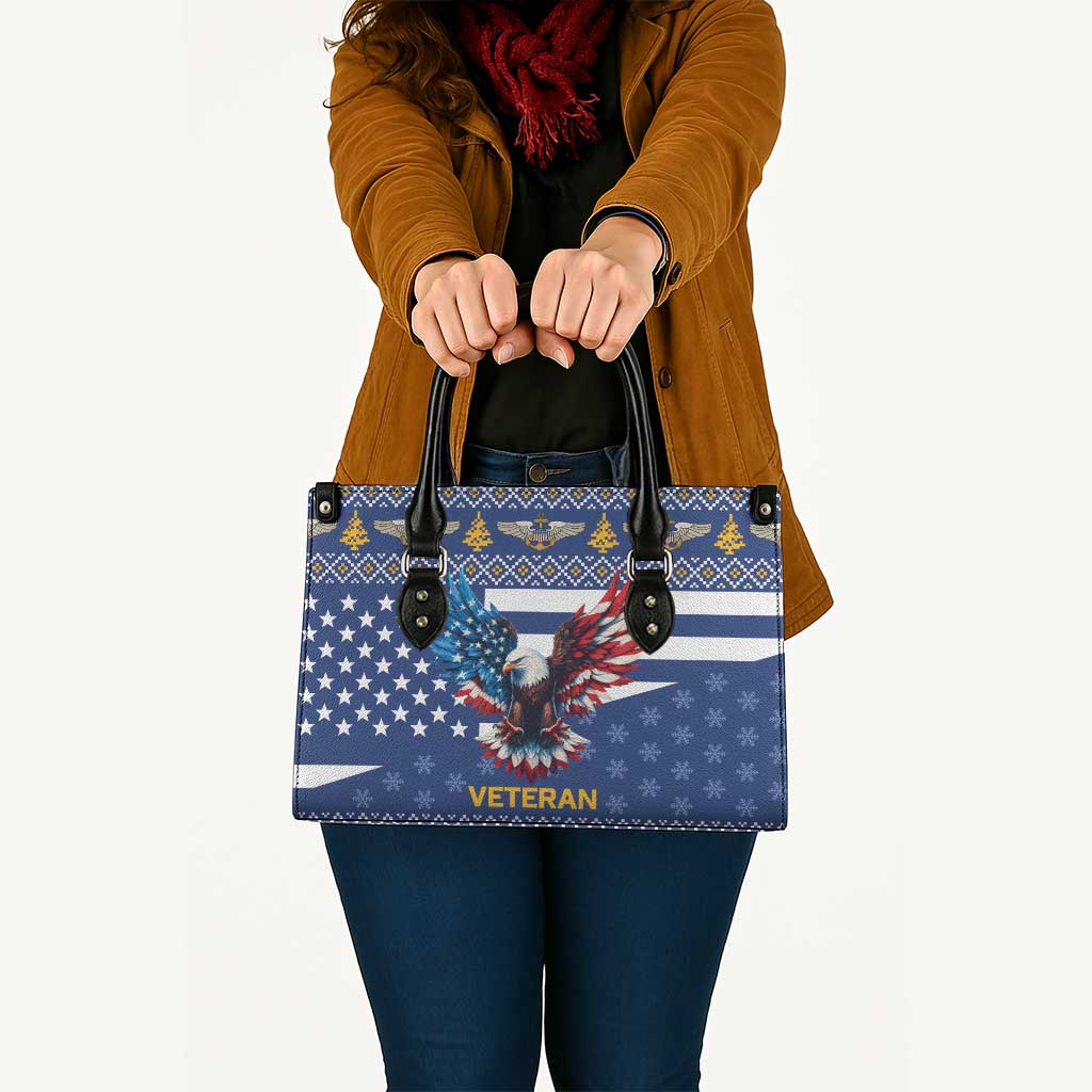 US Navy 250th Anniversary Veteran Leather Bag - Wonder Print Shop