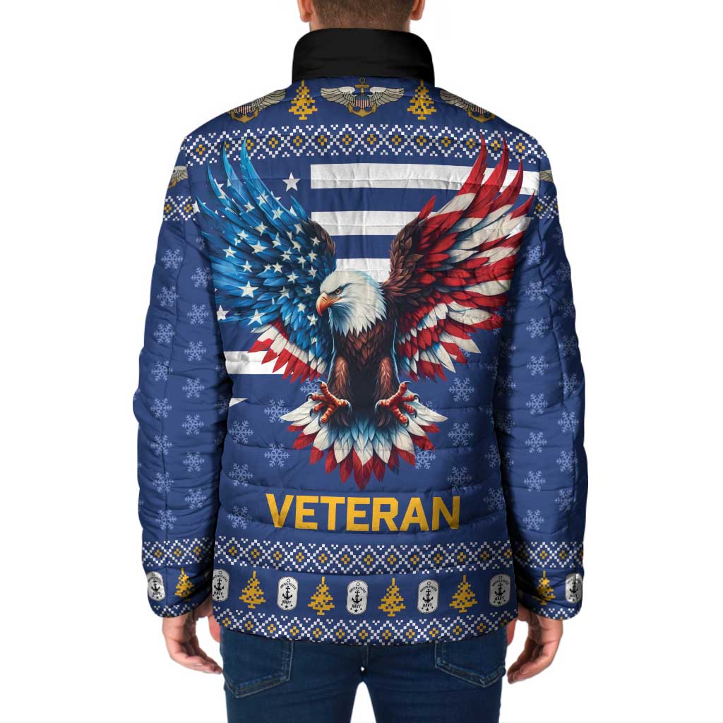 US Navy 250th Anniversary Veteran Padded Jacket - Wonder Print Shop