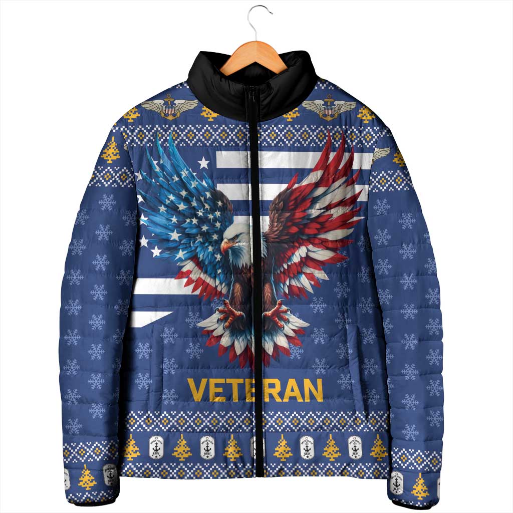US Navy 250th Anniversary Veteran Padded Jacket - Wonder Print Shop