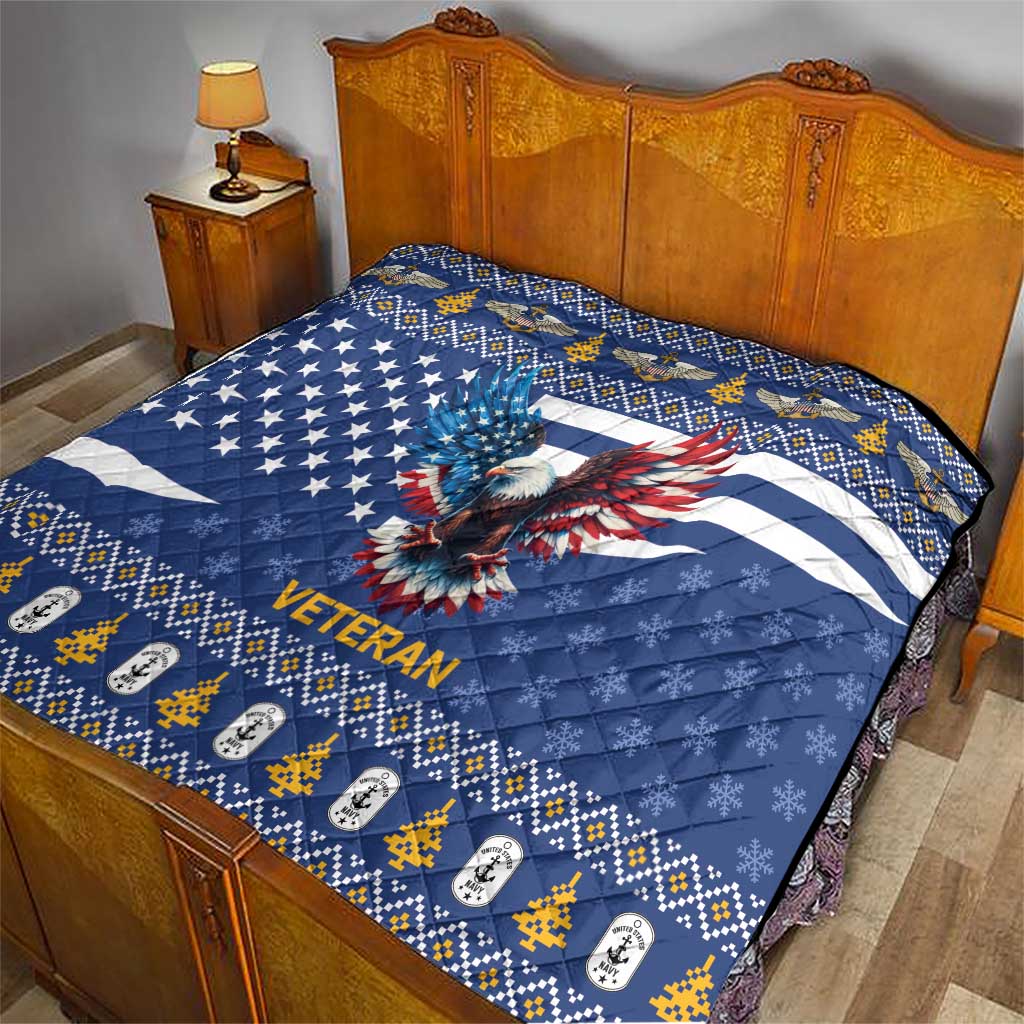 US Navy 250th Anniversary Veteran Quilt - Wonder Print Shop