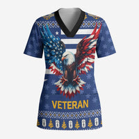 US Navy 250th Anniversary Veteran Scrub Top - Wonder Print Shop