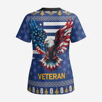 US Navy 250th Anniversary Veteran Scrub Top - Wonder Print Shop