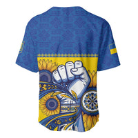 Ukraine Sunflowers Hand Baseball Jersey with Ukrainian Folk Pattern - Wonder Print Shop