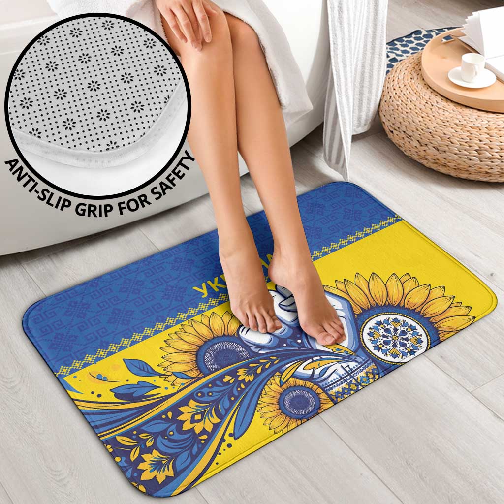 Ukraine Sunflowers Hand Bathroom Set with Ukrainian Folk Pattern - Wonder Print Shop