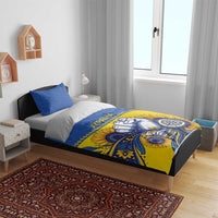 Ukraine Sunflowers Hand Bedding Set with Ukrainian Folk Pattern - Wonder Print Shop