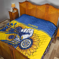 Ukraine Sunflowers Hand Quilt with Ukrainian Folk Pattern - Wonder Print Shop