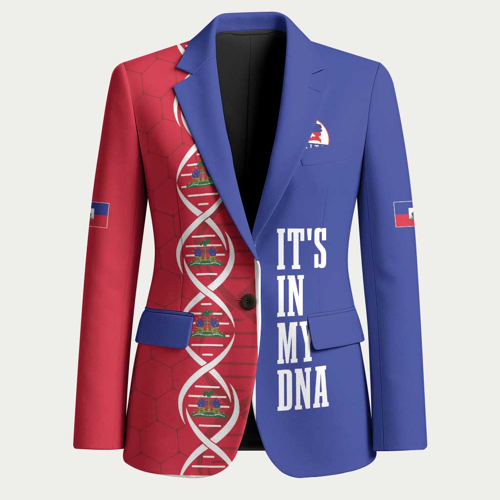 Custom Afro-Haiti Football Blazer It's In My DNA - Wonder Print Shop