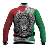 Mexico Aztec Warrior Goddess Baseball Jacket Aztec Tribal Skull Tricolor Armor