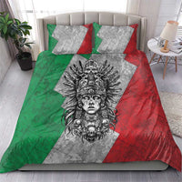 Mexico Aztec Warrior Goddess Bedding Set Aztec Tribal Skull Tricolor Armor