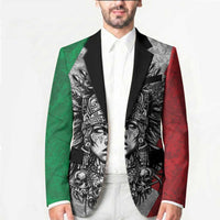 Mexico Aztec Warrior Goddess Blazer Aztec Tribal Skull Tricolor Armor