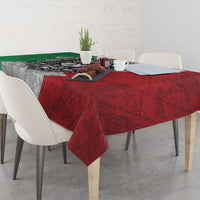 Mexico Aztec Warrior Goddess Tablecloth Aztec Tribal Skull Tricolor Armor