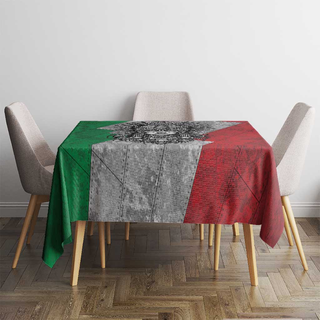 Mexico Aztec Warrior Goddess Tablecloth Aztec Tribal Skull Tricolor Armor
