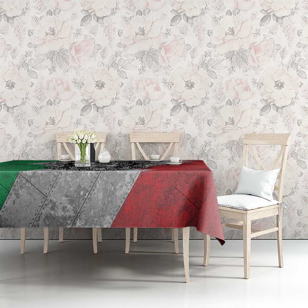 Mexico Aztec Warrior Goddess Tablecloth Aztec Tribal Skull Tricolor Armor