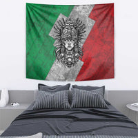 Mexico Aztec Warrior Goddess Tapestry Aztec Tribal Skull Tricolor Armor